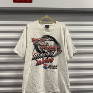White Racing Graphic T-Shirt
